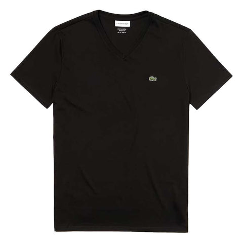 Men's V-neck Pima Cotton Jersey T-shirt, Black