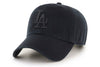 Clean Up MLB Los Angeles Dodgers All Black Adjustable Cap