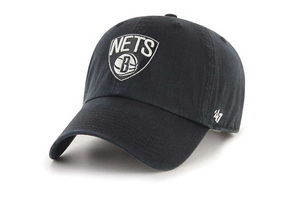 47 Brand Brooklyn Nets Black Clean Up Adjustable Cap