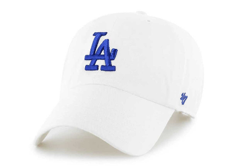 Clean Up MLB Los Angeles Dodgers White Adjustable Cap