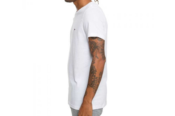 Men's Chest Flag Logo Solid T-shirt, White