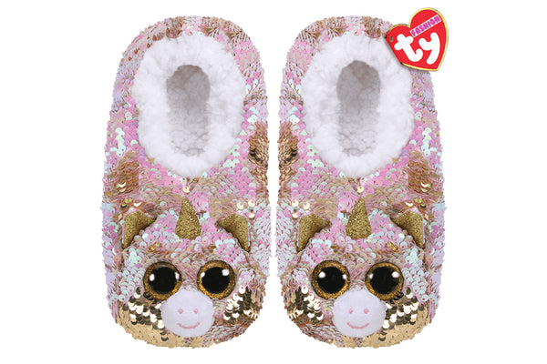 Fantasia Unicorn Reversible Sequin Slippers