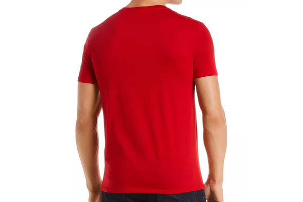 Men's V-neck Pima Cotton Jersey T-shirt, Red