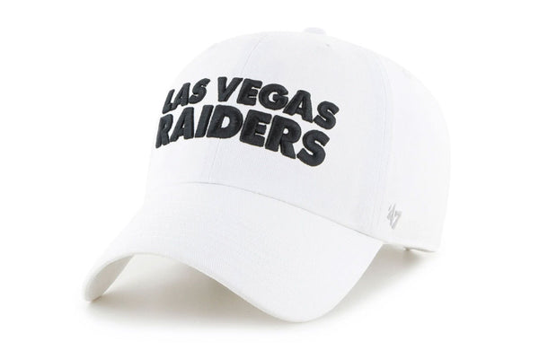 Clean Up Las Vegas Raiders White Adjustable Cap