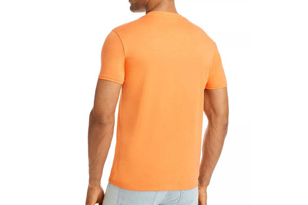 Men's V-neck Pima Cotton Jersey T-shirt, Orange