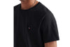 Men's Chest Flag Logo Solid T-shirt, Black
