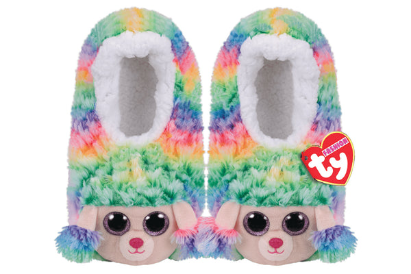 Rainbow Poodle Slippers