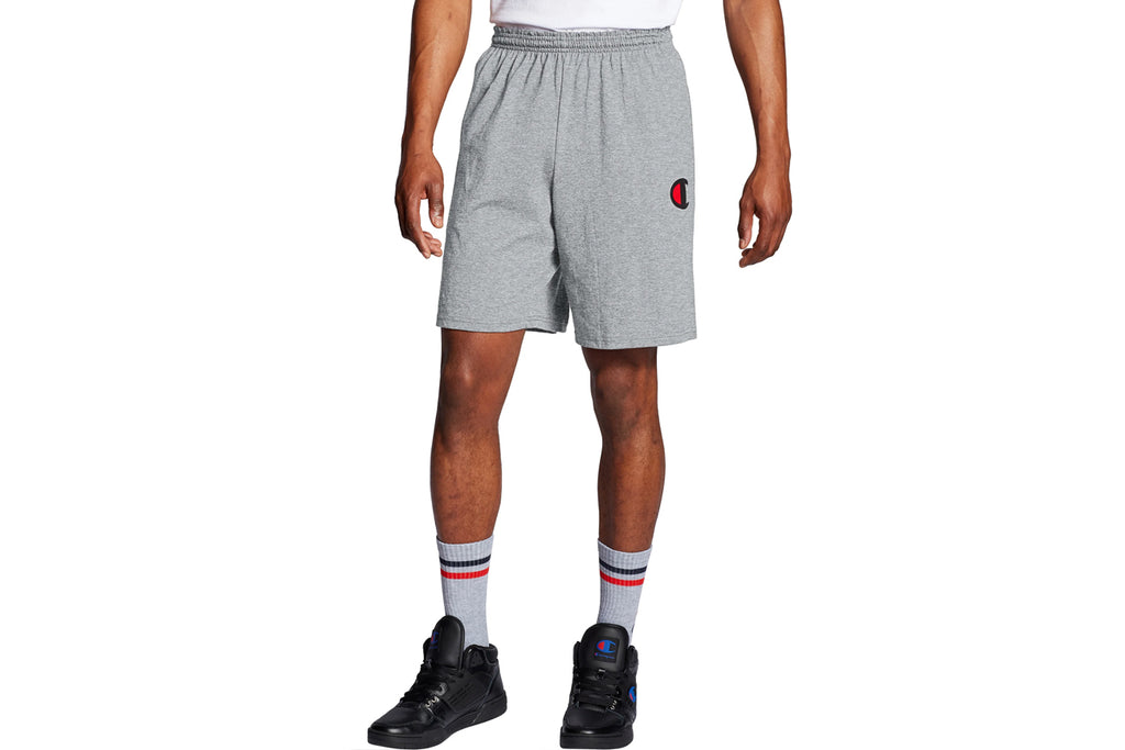 Men's Oxford Grey Classic Jersey Shorts, C Logo