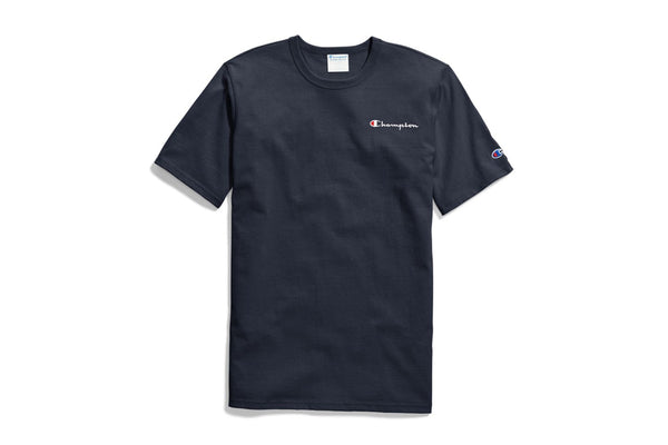 Men's Navy Champion Embroidered Script Logo T-Shirt
