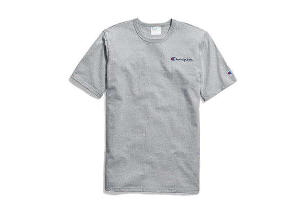 Men's Oxford Gray Champion Embroidered Script Logo T-Shirt