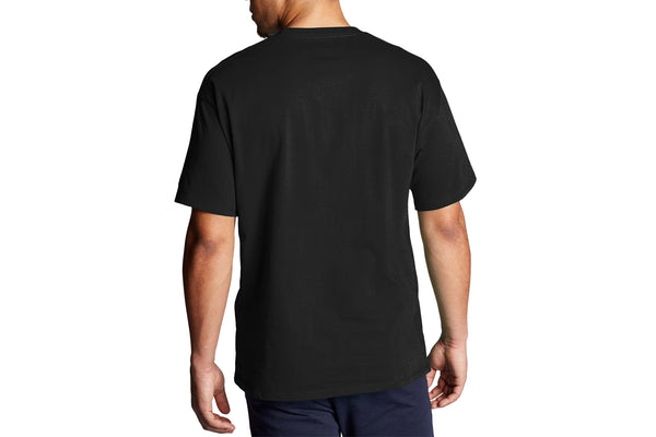 Men's Black Graphic Jersey Tee, Script Logo