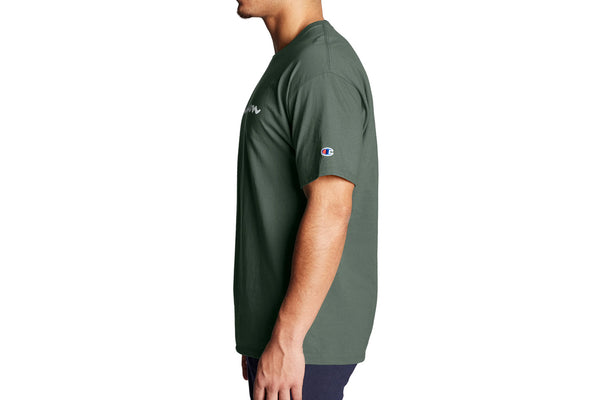 Men's Dark Green Classic Jersey Tee, Script Logo