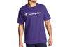 Men's Purple Graphic Jersey Tee, Script Logo
