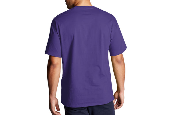 Men's Purple Graphic Jersey Tee, Script Logo