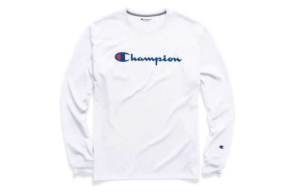 Men's White Classic Graphic Long Sleeve Tee