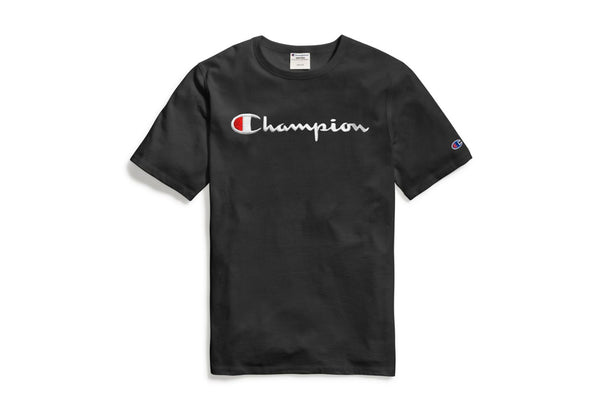 Men's Black Champion Life® Script Logo Tee
